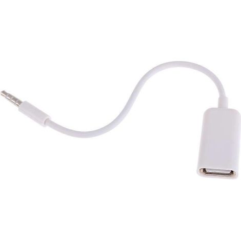 Adaptateur convertisseur audio USB femelle vers AUX 3,5 mm mâle et câble de données (1/5)