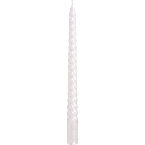 Kerze MagicHome Weihnachten, 25 cm, Packung 2 Stk., weiß, spiralförmig, gedreht (1/2)