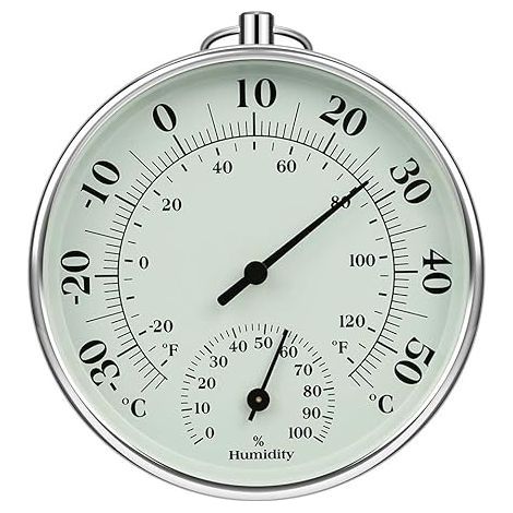Thermomètre d'intérieur et d'extérieur 10 cm avec thermomètre d'humidité à l'intérieur et à l'extérieur Température de l'air pour moniteur climatisation Humidity Thermomètre Gauge Indicateurs (1/5)