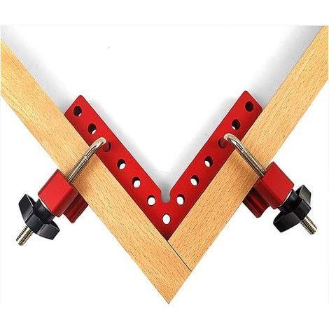 Règle à Angle droit pour le travail du bois Règle de serrage d'angle réglable pour le travail du bois Pinces à Angle droit en alliage d'aluminium Cadre porte-étau (1/5)