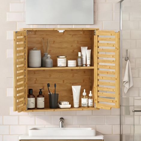 Meuble de salle de bain madeira en bambu 60 x 20 x 60 cm (1/5)