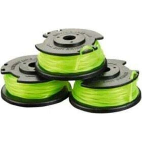 Lot de 3 bobines simple fil torsadé 2mm pour coupe-bordures sur batterie RAC143 (1/4)