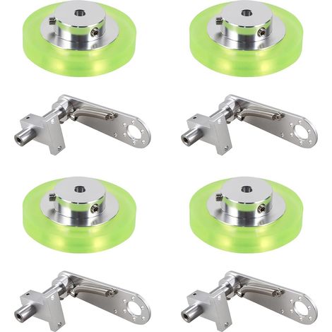 4X Roue de Mesure de Roue D'Encodeur Industriel en PolyuréThane Aluminium de 200 mm avec Support de D'Encodeur en Aluminium de Type 20 mm (1/5)