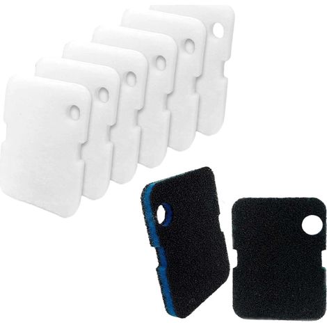 Comprend 8 éponges filtrantes réutilisables pour aquarium compatibles avec les modèles 700, 1000, CCF2UL et CCF3UL Taille S (petite). (1/5)