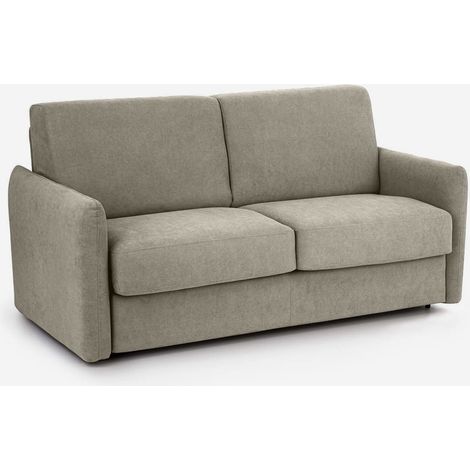 Canapé-lit 2 places compact Made in Italy Livigno 140 - Taupe (1/5)