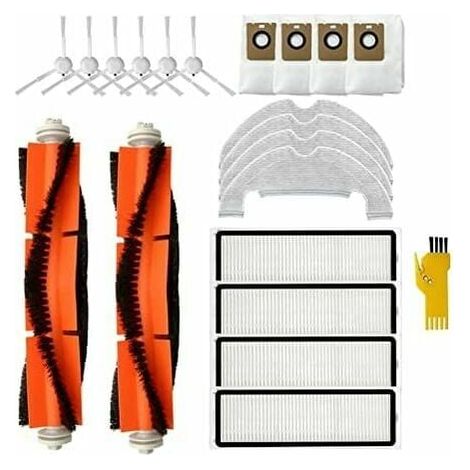 Kit d\'accessoires de Rechange pour eur Robot Dreame Bot Z10 Pro D10 Plus L10 Plus 20 Packs 2 brosses principales, 4 filtres, 6 brosses latérales, 4 Chiffons de vadrouille, 4 Sacs