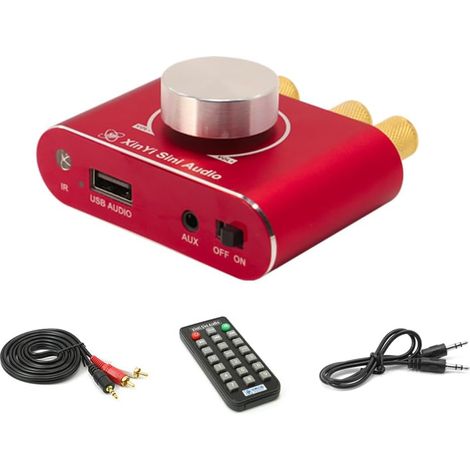 100W + 100W Wireless BT 5.1 Audio Amplifier, Portable Audio Amplifier for Car and Home (1/5)