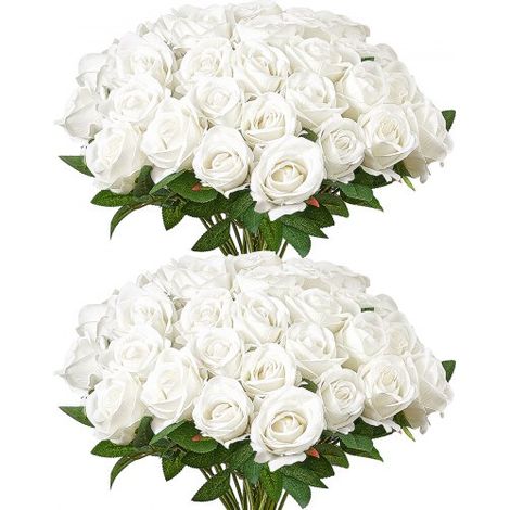 Rose Artificielle Lot de 60 Fleurs Artificielles 508 mm Bouquets (1/5)