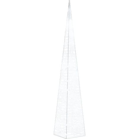 Cône lumineux LED décoratif acrylique blanc froid 60 cm - COMFORTXL (1/5)