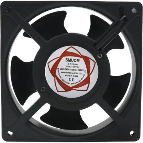 Ensoleille – Ventilateur axial haute température 120 x 120 x 38 mm – Ultra-silencieux 23W – Efficacité énergétique jusqu'à 30% – Câbles résistants aux hautes températures