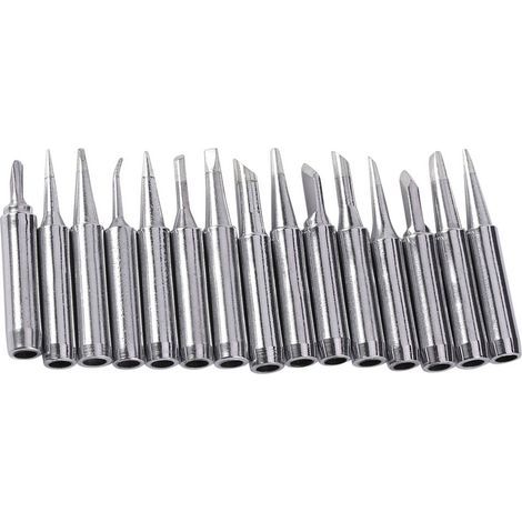Lot 15 pointes fer à souder 900M-T – nickel-fer – formes I/B/C/D/K/SK/SI – station soudage – cuivre plaqué