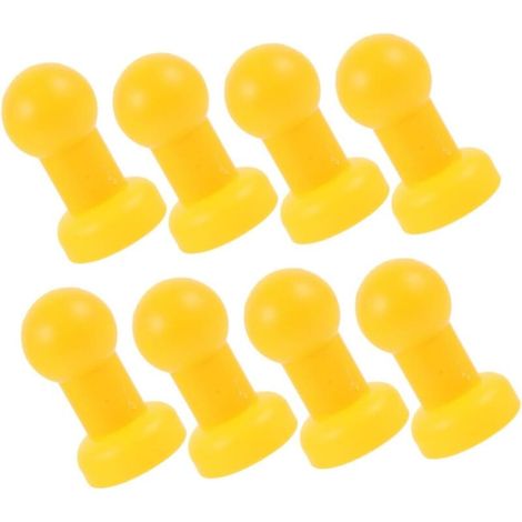 Lntyq Lot De 12 Capuchons De Protection pour Trampoline Résistants À l'usure en Plastique Jaune