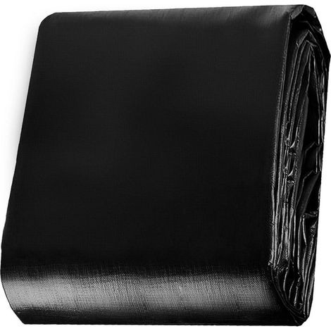 Robuste Abdeckplane 150g/m² wasserdicht reißfest 4x4m schwarz (1/5)