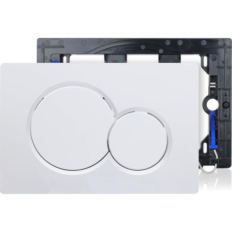 Placca di comando compatibile con Geberit Sigma 01, UP320, UP300, UP720, placca di comando con telaio di montaggio, ricambi per WC (1/4)