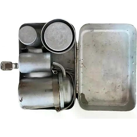 Service à café vintage expresso, idéal pour les aventures en plein air, mini cafetière de voyage portable et nostalgique. (1/5)