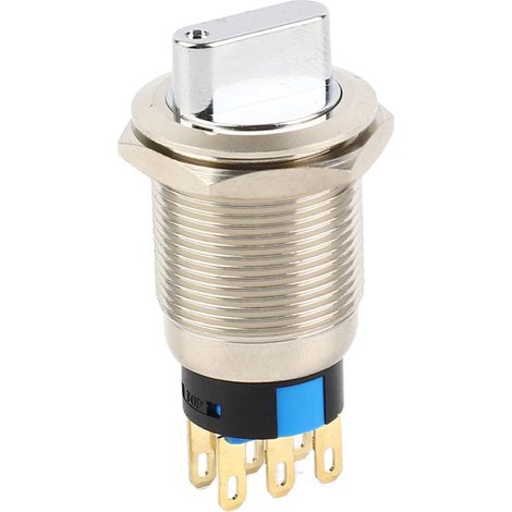 Commutateur rotatif 19mm acier inoxydable IP67 sélecteur 6 broches 3 positions (1/5)