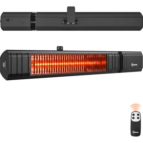 Outsunny 2000 W Electric Infrared Patio Heater, IP65 Garden Heater, Black (1/5)
