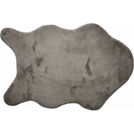 Tapis WOODLAND en fausse fourrure doublée suédine Peau de bête 60x90 cm (1/2)