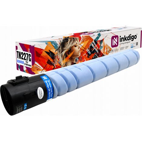 Toner Inkdigo TN227C compatibile con Konica Minolta Bizhub C257i, certificato TÜV. (1/5)