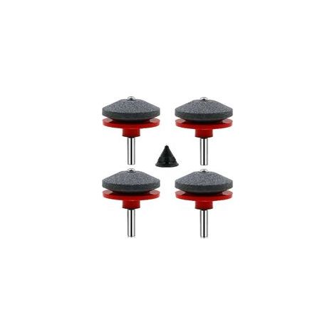 4-teiliger Rasenmäher-Messerschärfer Universal-Rasenmäherschärfer Rasenmäherzubehör mit 1-teiligem Messerausgleichssatz, 50 x 47 mm (1/5)