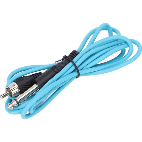 Câble clip de tatouage RCA 5,9 pi, silicone flexible professionnel, accessoire machine à tatouer, cordon de connexion, bleu (1/5)
