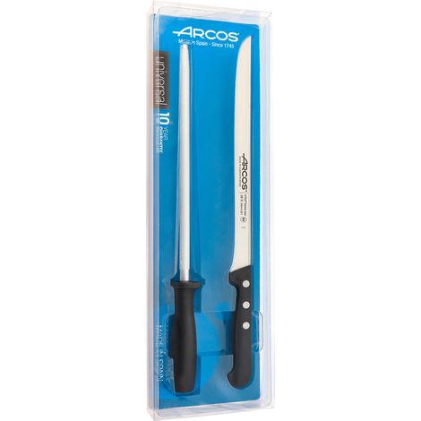 Cuchillo jamonero chaira 250mm ne inox arcos 285500 2 pz (1/2)