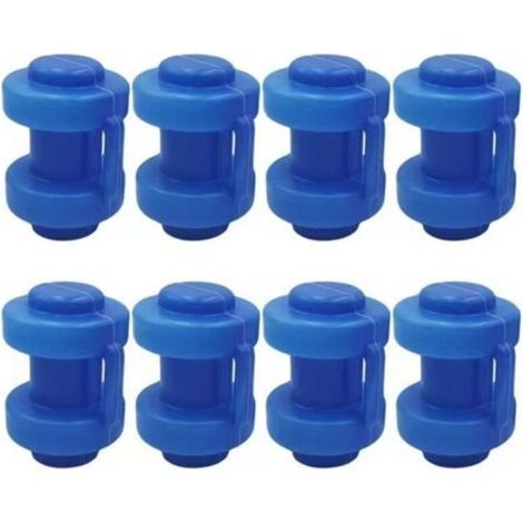 8 Pièces Embouts de Trampoline Ø 25 mm, Piece Detachee Trampoline, pour Tiges De Filet De Trampoline, Bleu (1/5)