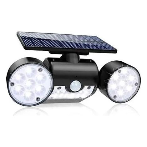 Lampe Solaire Extérieure à Détecteur de Mouvement, Étanche IP65, Spot Éclairage Solaire Mural avec 3 Têtes YYV (1/4)