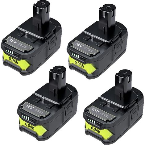 Batterie Lithium-Ion, Capacité 6000mAh, Compatible avec Plusieurs Modèles, 4 batteries (1/2)