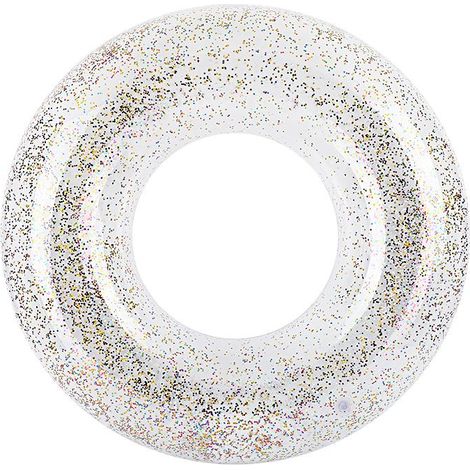 Bouée de natation transparente à paillettes scintillantes, diamètre intérieur de 30cm (10-15 ans) (1/5)