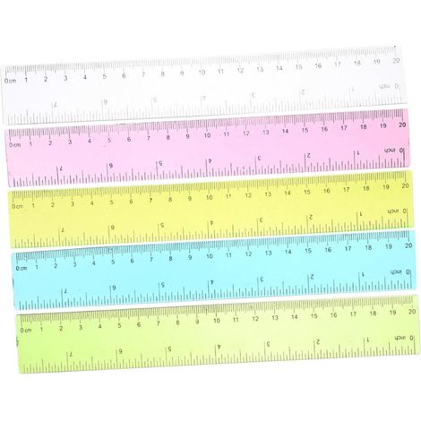 Règle en plastique Uonlytech de 20 cm, outil dessin et mesure (1/5)