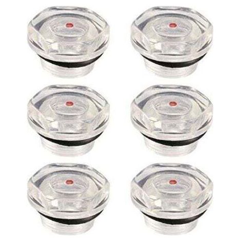 Niveau d'huile Compresseur d'air Jauge Bouchon Voyant d'Huile Indicateur Viseur Niveau de Liquide en Plastique Filetage 20mm 6Pcs (1/3)