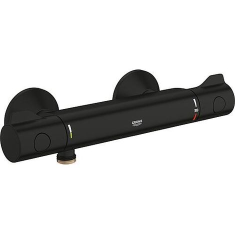 Mitigeur thermostatique de douche AP Grohtherm 800, Saillie 73 mm, noir mat (1/4)