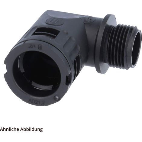 FLEXA RQW1-M 2 Stk. Schnellverschraubung 90 Grad Winkel Gewinde M50x1,5 für Schlauch-Außendurchmesser 42,5mm konisch dichtend mit Außengewinde - 1 Stück (1/2)
