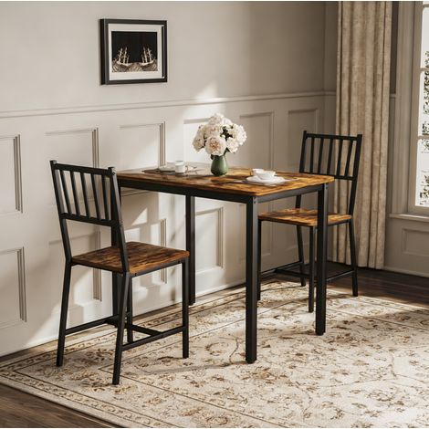 Set tavolo cucina con 2 sgabelli industriale 90x60 OKMYHOME (1/5)