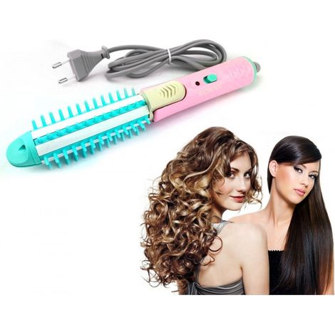 Trade Shop - Sonar SN-013 Pinsel Reisen Haarplatte 2 in 1 gerade lockigem Haar 160 ° - (1/5)