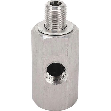 Raccord en T M10x1.0 pour capteur de pression d'huile, adaptateur M10 pour conduite d'alimentation turbo, manomètre en acier inoxydable (1/4)
