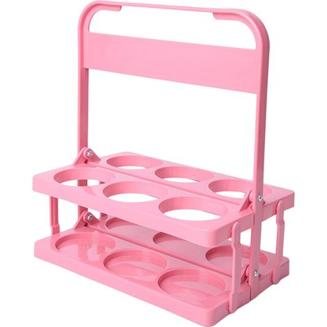 Soporte para botellas de cerveza, soporte de plástico para bebidas - Rosa (1/5)