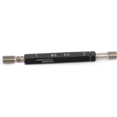 Jauge filetée en acier M6x1,0, outil de mesure manuel haute précision, calibre à tampon (1/4)