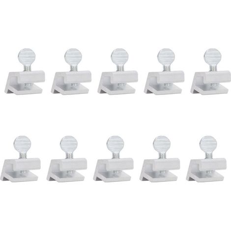 Serrure de fenêtre coulissante en alliage d'aluminium, 10 pièces, polyvalente, Installation facile, sécurité pour les enfants (1/5)
