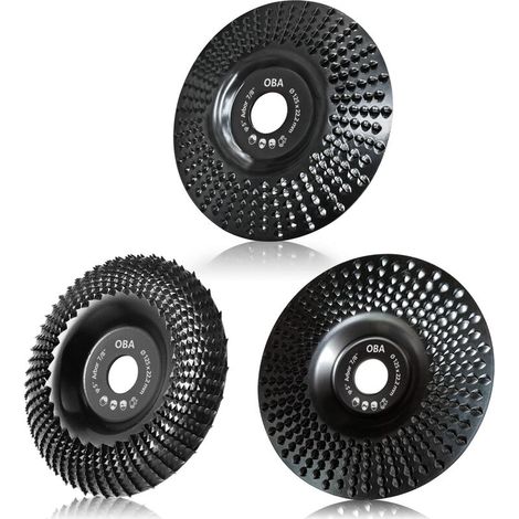 Disque Bois Meuleuse 125mm/22, Disques de Meulage pour Façonner, Meuler et couper. Roues pour Meuleuse d'angle 3 Pièces (1/5)