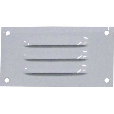Grille d'aération en aluminium blanc : Dimension : 130 x 70 mm