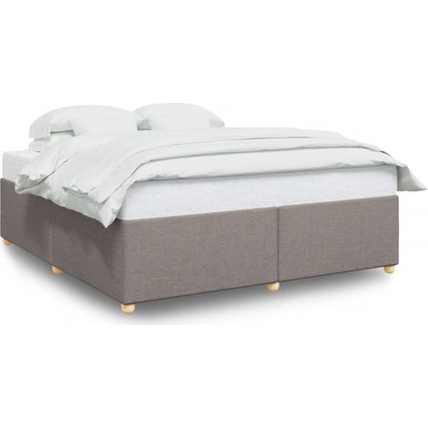 Maison Exclusive - Giroletto senza Materasso Tortora 200x200 cm in Tessuto (1/5)