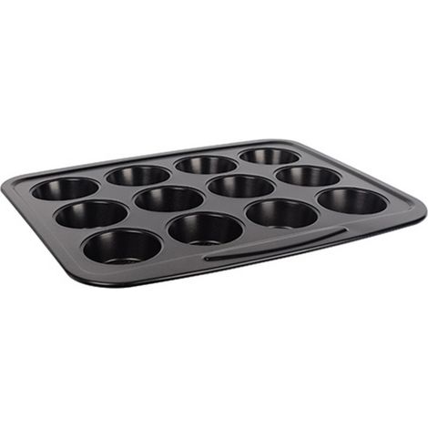 masterpro - stampo 12 muffin in acciaioal carbonio (1/2)