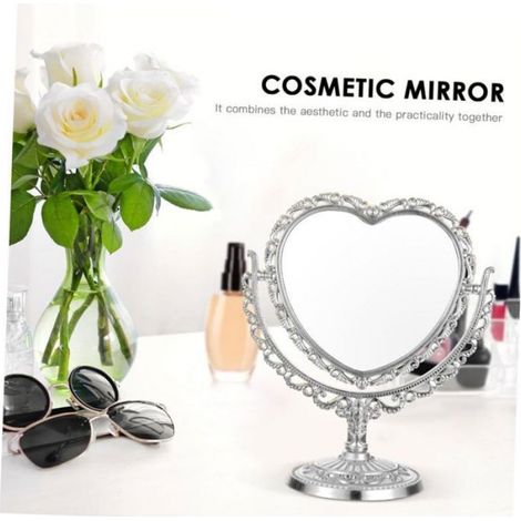 Miroir double face - Design rétro vintage Forme cœur - Maquillage (1/5)