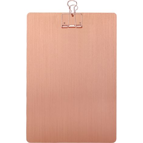 Panneau de dessin en métal fer résistant à la rouille, aux rayures et à l'usure, avec pince suspendue, couleur or rose, idéal pour écrire et peindre (1/5)