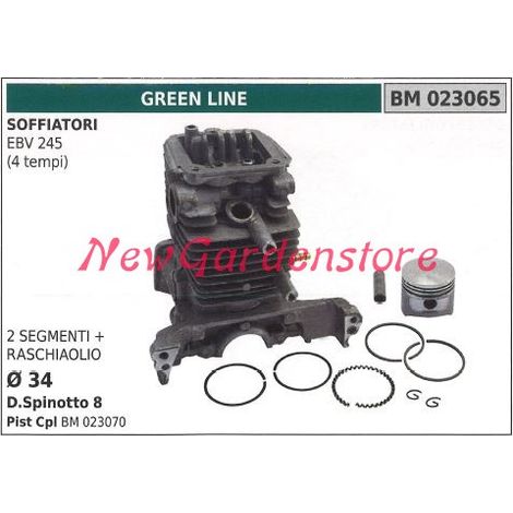 Cilindro pistone segmenti GREEN LINE motore soffiatore EBV 245 4 TEMPI 023065