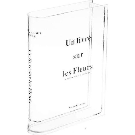 Vase livre en acrylique vase à fleurs décoration intérieure style européen moderne ornement de bureau hydroponique cadeau noir transparent (1/4)