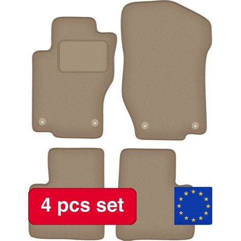 Auto-Fußmatten, Luxus-Umrandungsdesign, langlebige synthetische Faser, kompatibel mit Mercedes ML W164 SUV (2005-2011), Beige (1/5)