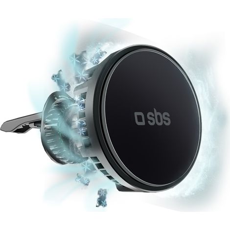 Support de voiture pour smartphone avec chargeur à induction pour grille de refroidissement - Noir (1/5)